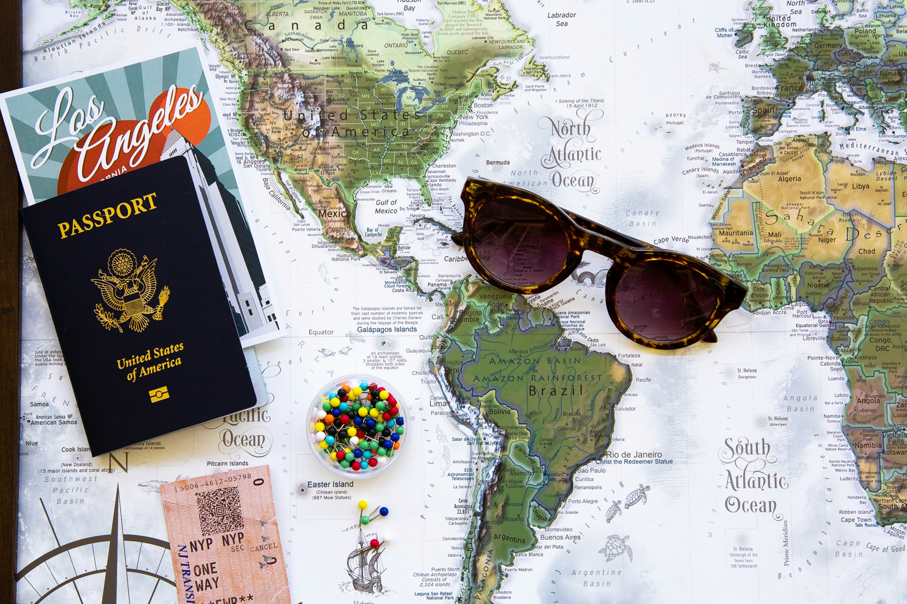 Passport and Map